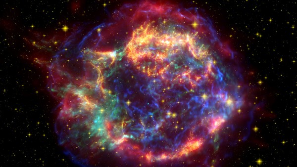 Neutrinos from exploding stars such as the one that created Cassiopeia A (shown) forged a lot of the fluorine in the universe, according to a new study.